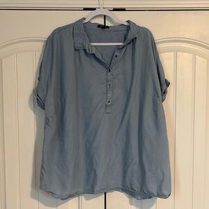 Chaps Striped Blue Shirt